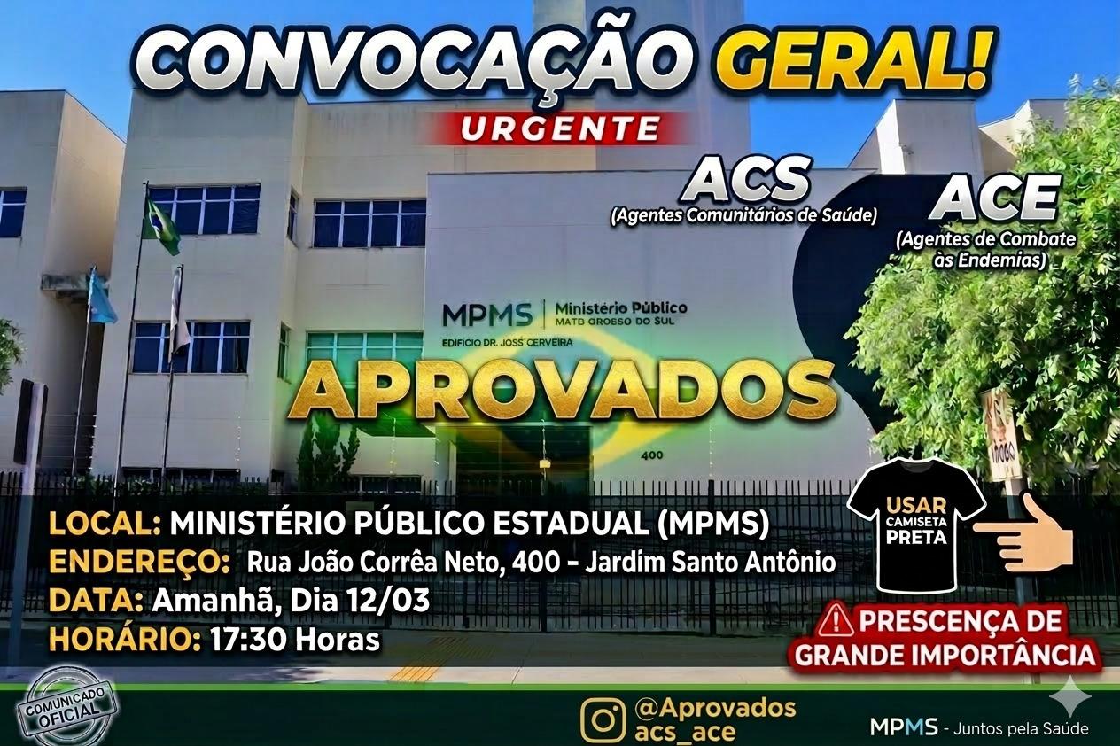 Convocação dos Aprovados já!