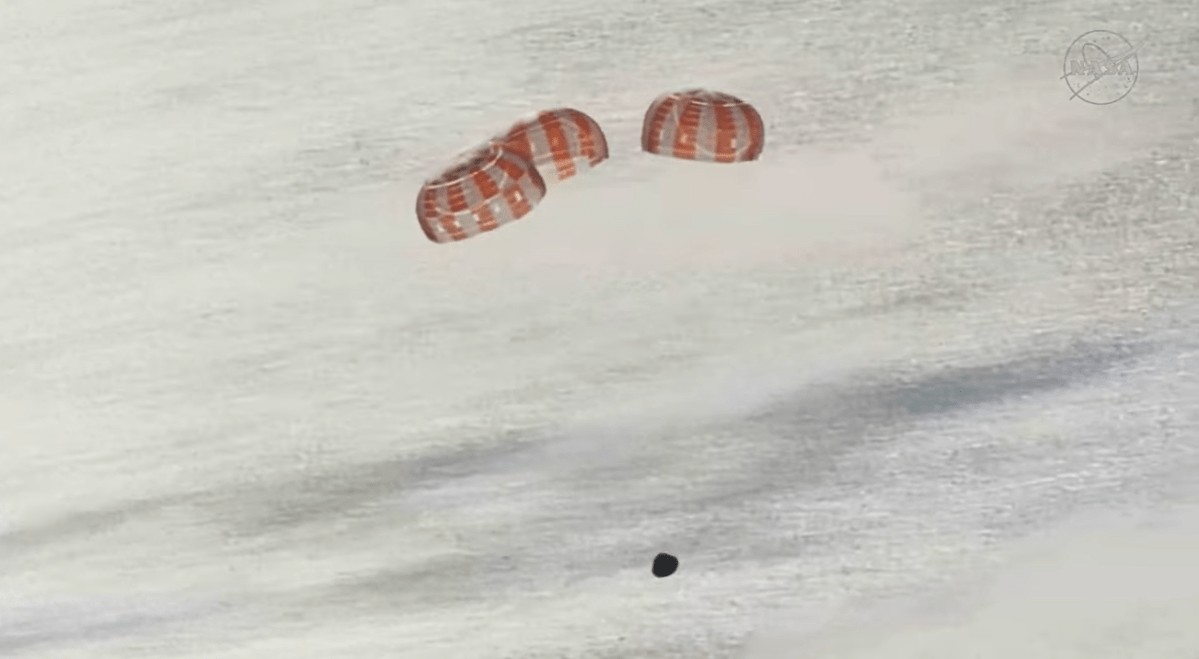 Veja vídeo de como foi a reentrada da Artemis na Terra