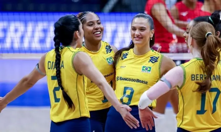 Brasil bate República Dominicana e vence 2ª seguida na VNL Feminina