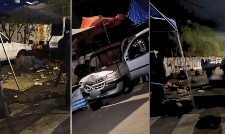 Carro perde o controle, invade calçada e atropela sete pessoas em São Paulo