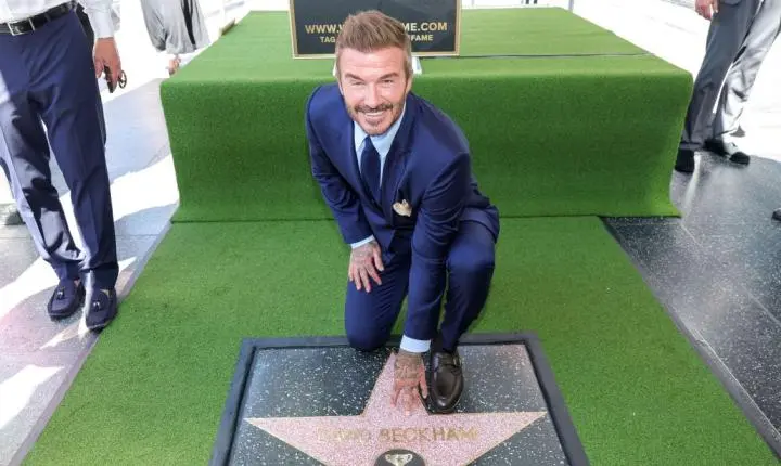 David Beckham recebe estrela na Calçada da Fama em Los Angeles