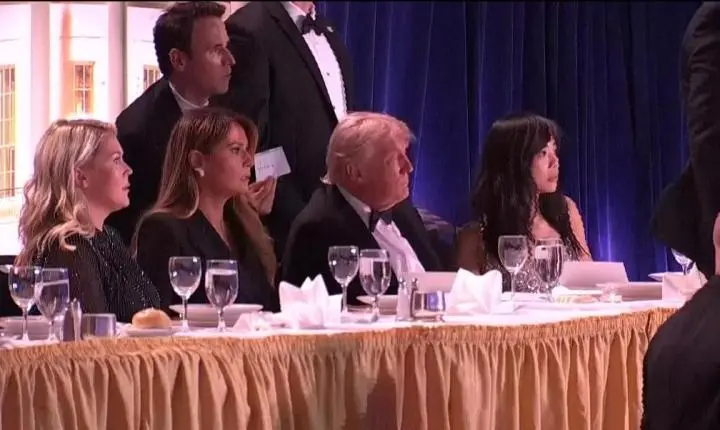 Donald Trump se pronuncia após ser retirado às pressas de jantar