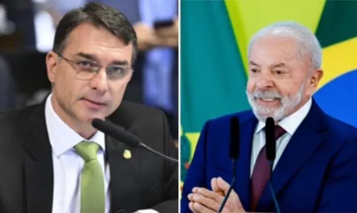 Flávio Bolsonaro usa imagens da gestão de seu pai para criticar governo Lula