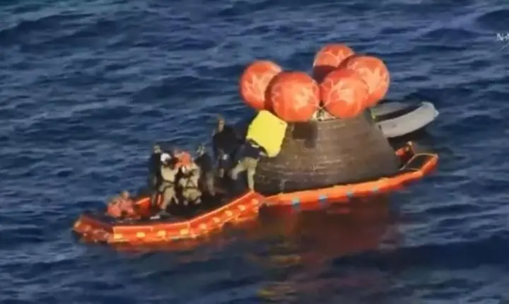 Veja vídeo do momento em que tripulação da Artemis II deixa cápsula Orion