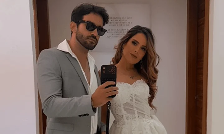 Vestida de noiva, Wanessa Camargo canta e namorado elogia: “Apela”